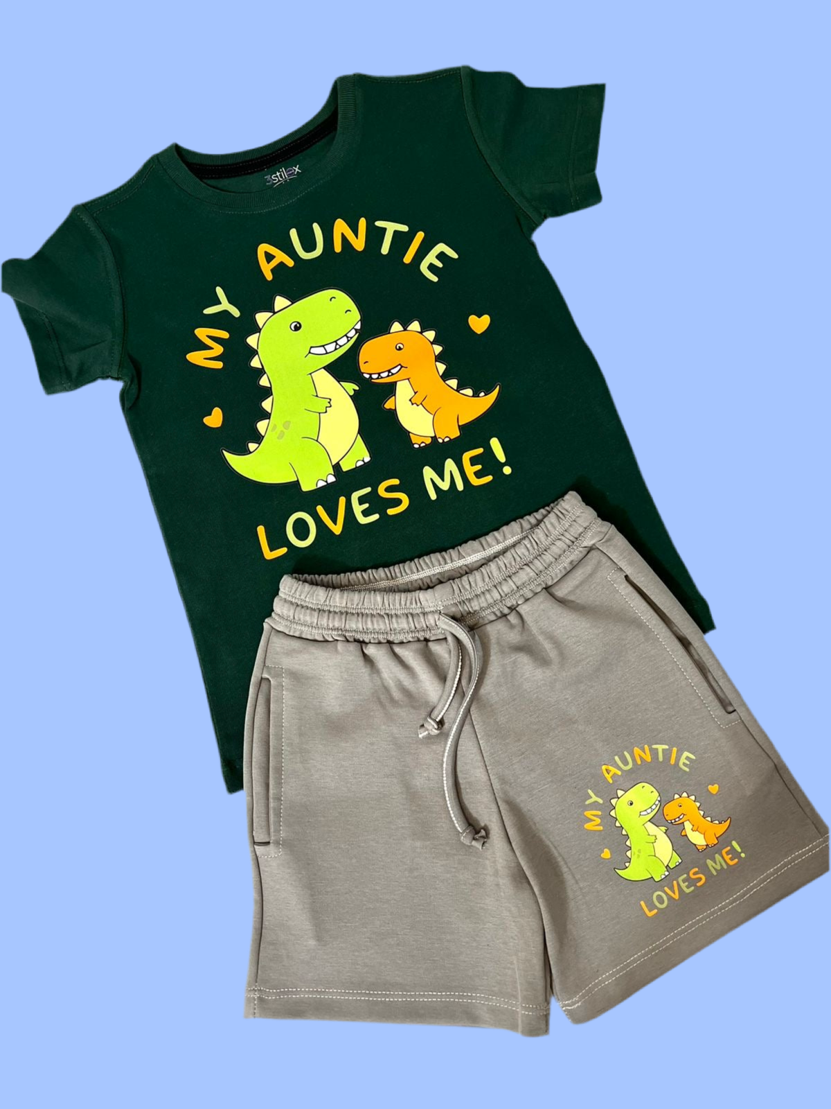 CONJUNTO CAMISETA+PANTALONETA LOVES ME