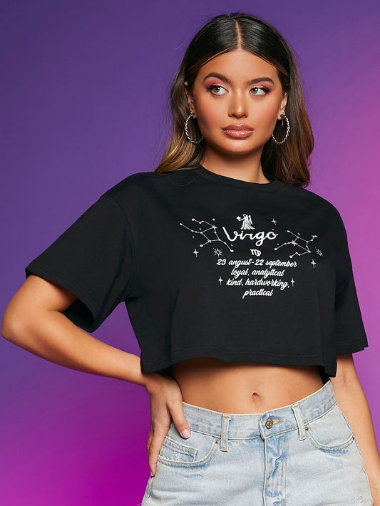 CAMISETA CORTA MUJER -
 VIRGO
