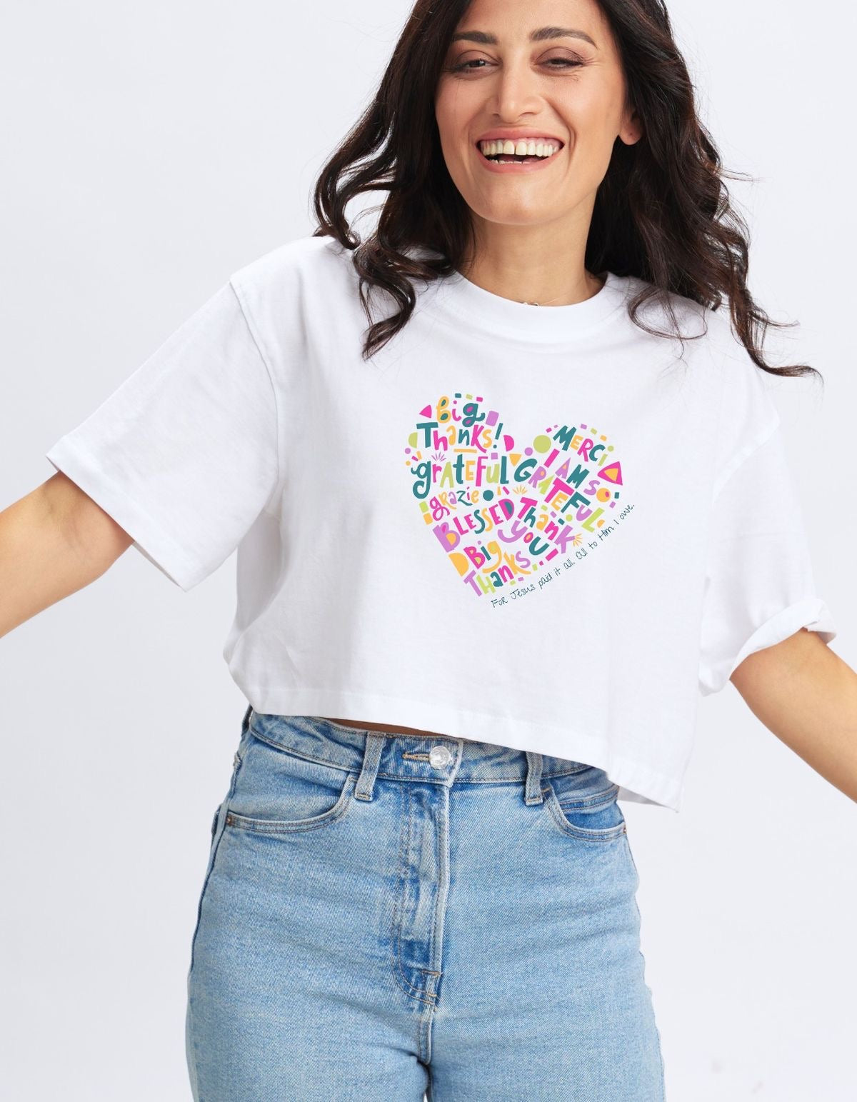 CAMISETA CORTA MUJER -
 CORAZÓN