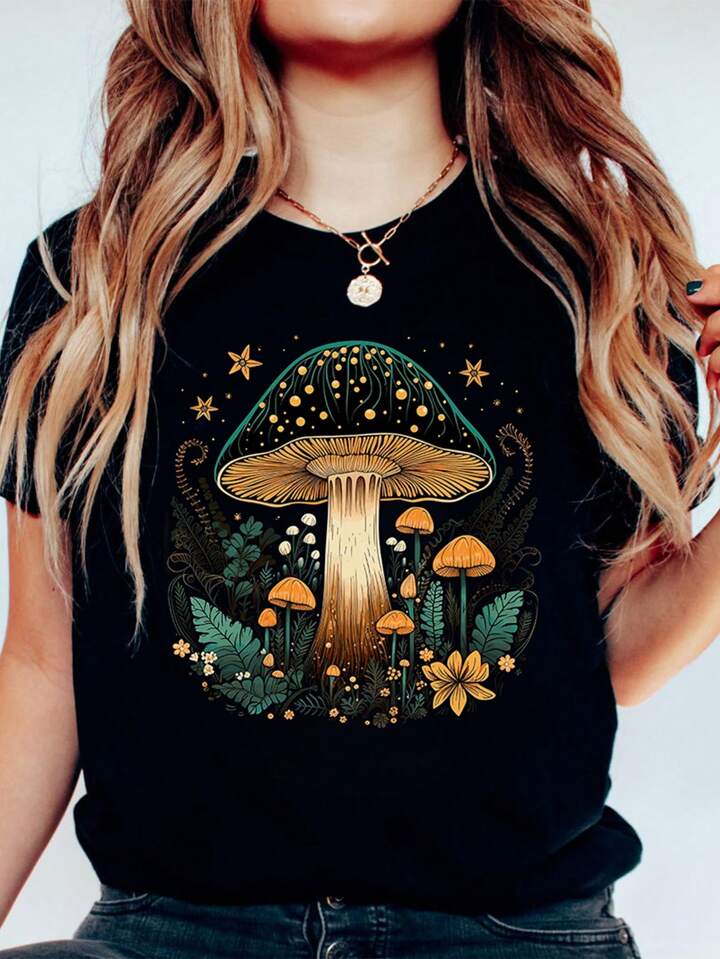 CAMISETA LARGA MUJER - HONGOS